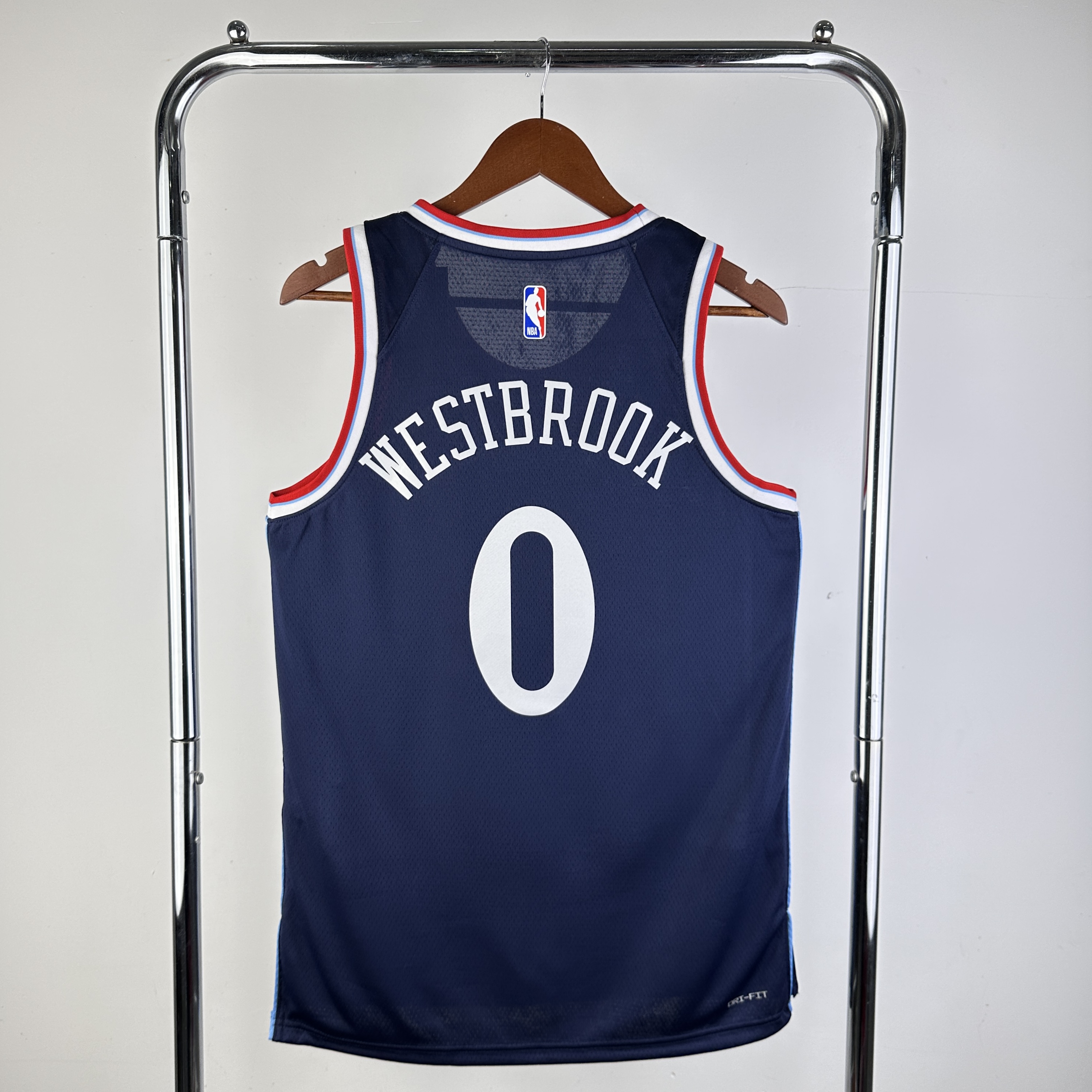 Men Los Angeles Clippers #0 Westbrook Blue Season Nike 2024 NBA Jersey